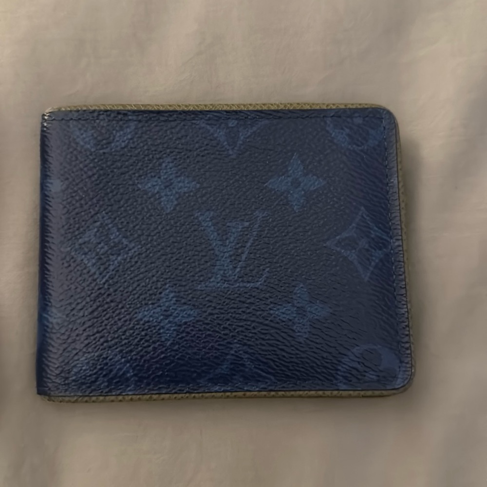 LOUIS VUITTON PACIFIC BLUE MONOGRAM SLENDER WALLET